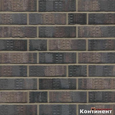 Кирпич клинкерный MUHR Schwarz-bunt Edelglanz Besandet Fusssortierung (№ 15F) 290*90*40 мм